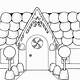 Printable Gingerbread House Coloring Page