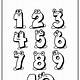 Printable Number Coloring Pages 1-10