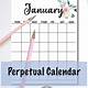 Printable Perpetual Calendar Free