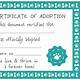 Printable Pet Adoption Certificate Template Free