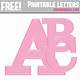 Printable Pink Letters