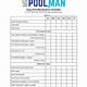 Printable Pool Maintenance Schedule Template
