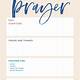 Printable Prayer Template