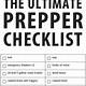 Printable Preppers Checklist