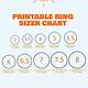 Printable Ring Size Chart Free