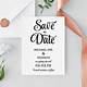 Printable Save The Date Template