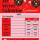 Printable Secret Valentine Questionnaire