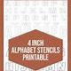 Printable Stencil Letters 4 Inch