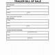 Printable Utility Trailer Bill Of Sale Template Free