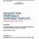 Proposal Template For Rfp Response