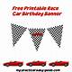 Race Car Birthday Banner Printable Free