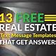 Real Estate Text Message Templates