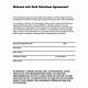 Release And Hold Harmless Agreement Template