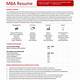 Resume Template Mba