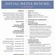 Resume Templates For Social Media Marketing