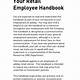 Retail Employee Handbook Template