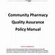 Retail Pharmacy Policy And Procedures Manual Template