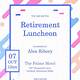 Retirement Luncheon Invitation Template