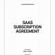 Saas Subscription Agreement Template