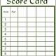 Score Cards Templates