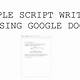 Script Templates Google Docs