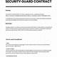 Security Guard Agreement Template