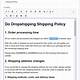 Shopify Dropshipping Shipping Policy Template