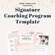 Signature Coaching Program Template