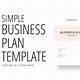 Simple Business Plan Template Google Docs