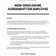 Simple Employee Non Disclosure Agreement Template