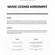 Simple Music License Agreement Template