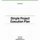 Simple Project Execution Plan Template