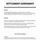 Simple Settlement Agreement Template