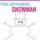 Snowman Printables Free