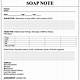 Soap Note Template Printable