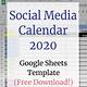 Social Media Calendar Google Sheets Template