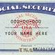 Social Security Card Editable Template