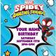 Spidey And His Amazing Friends Birthday Invitations Template Free