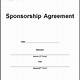 Sponsorship Agreement Template Free