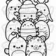 Squishmallow Coloring Pages Printable