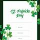St Patrick's Day Party Invitation Template