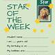Star Of The Week Template