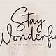 Stay Wonderful Font Free