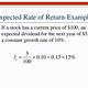 Stock Expected Rate Of Return Calculator