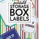 Storage Box Labels Template