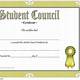 Student Council Certificate Template Free
