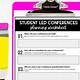 Student Led Conferences Templates