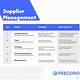 Supplier Management Plan Template