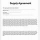 Supply Agreement Template Uk Free