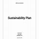 Sustainability Plan Template Word